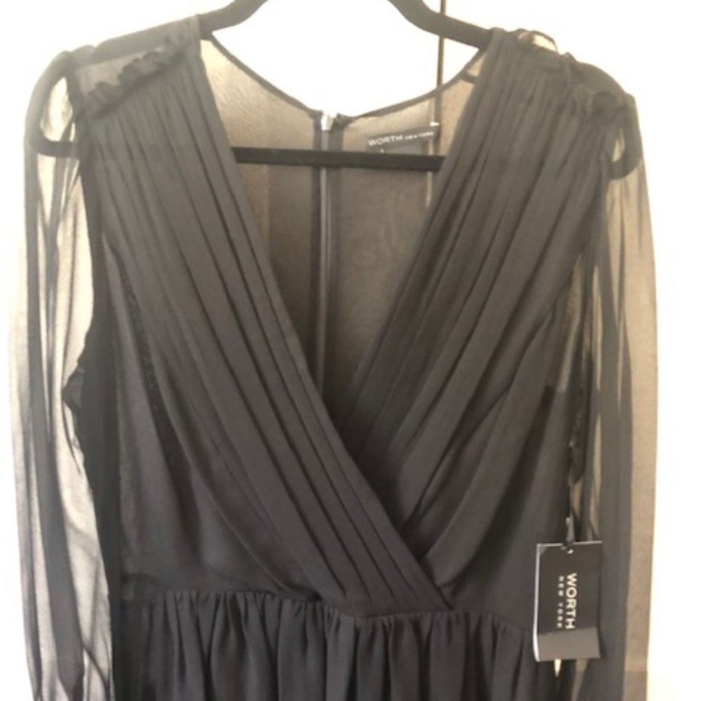 Black silk top